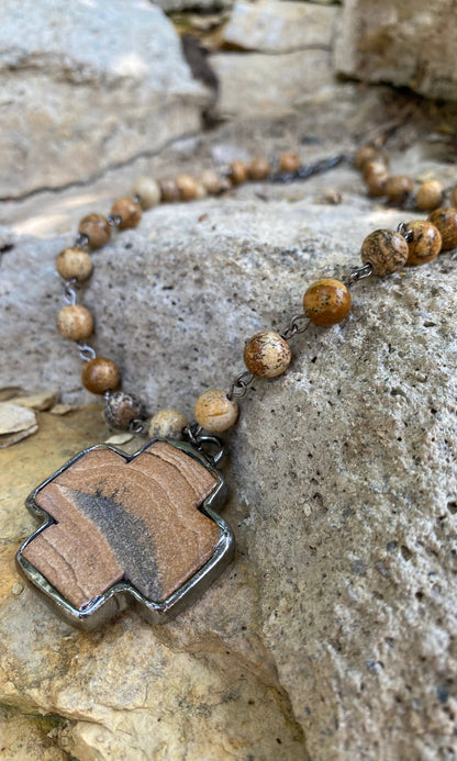 Teton  Soldered Cross Necklace