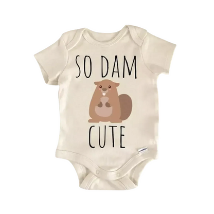 Beaver Dam Animal Newborn Baby Onesie® Bodysuit GS1