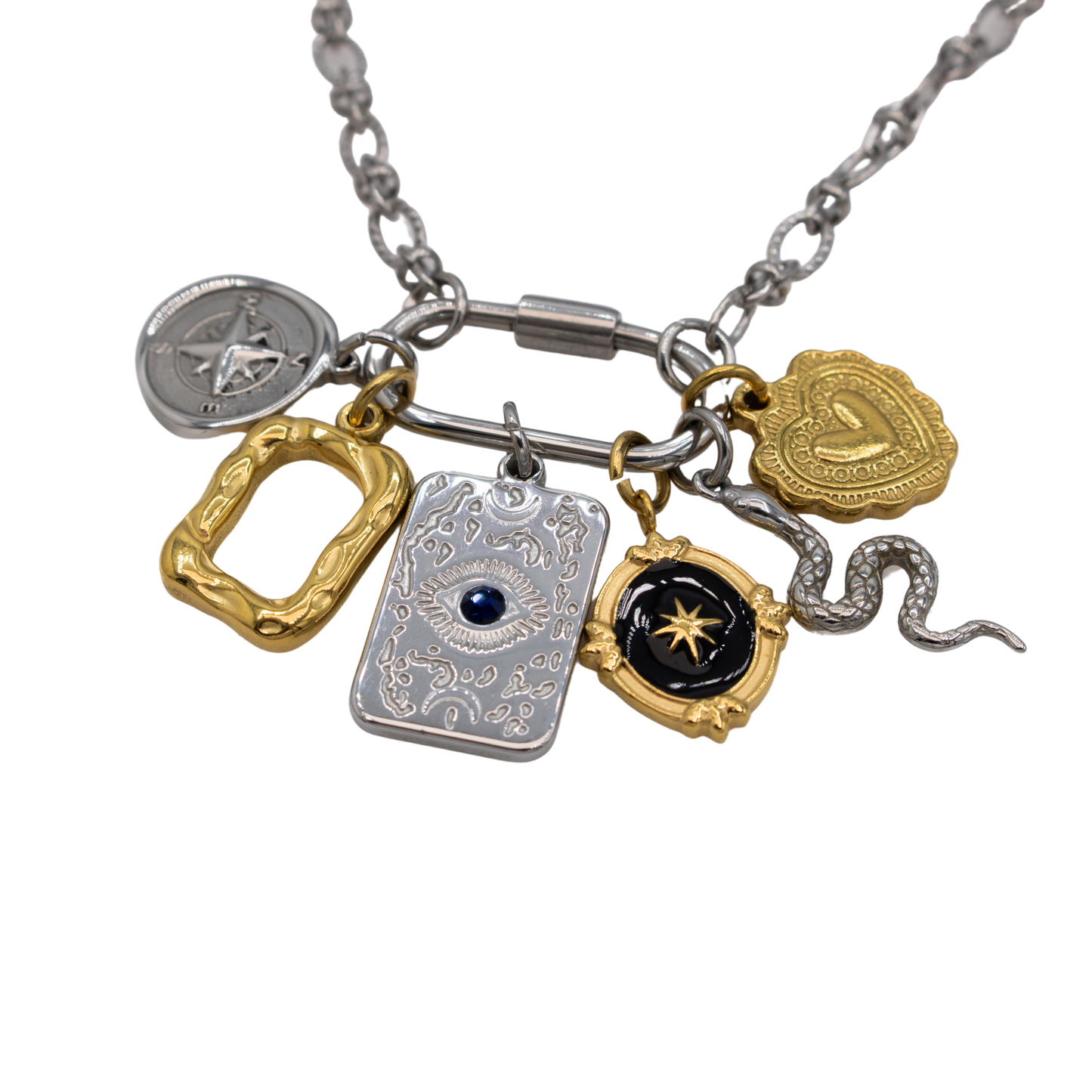 Textured Chronicle Charm Necklace: Laurelladeville x Babe Co.