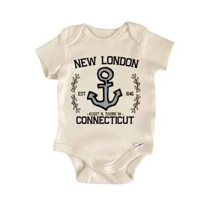 New London Connecticut Newborn Baby Onesie® Bodysuit