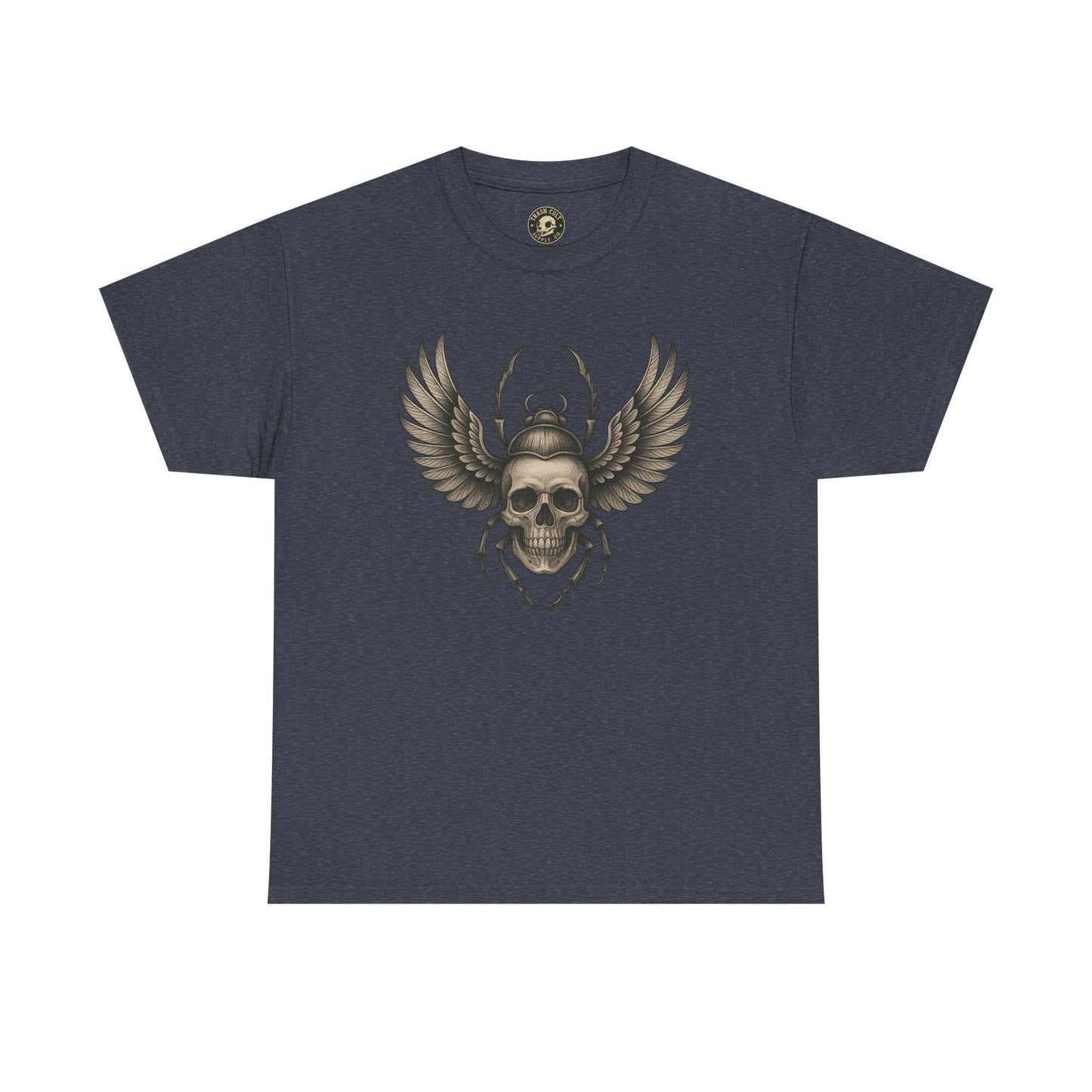 Winged Skull Scarab Shirt – Dark Gothic Beetle Graphic Tee – Gildan 5000 Unisex
