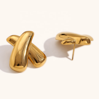Crossover Earrings - Stainless Steel