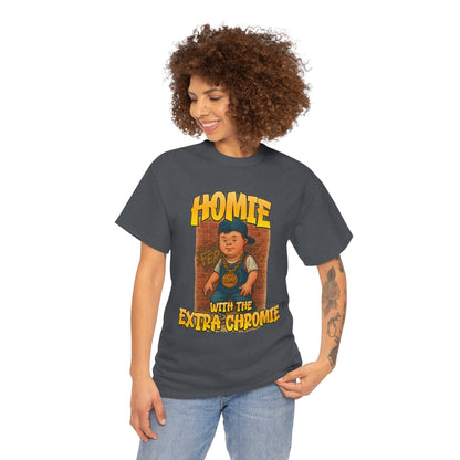 Homie with the Extra Chromie Shirt – Fun Supportive Tee for Down Syndrome Awareness – Gildan 5000