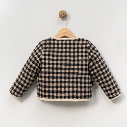 Baby Checkered Jacket | Soft Lined Long Sleeve Outerwear