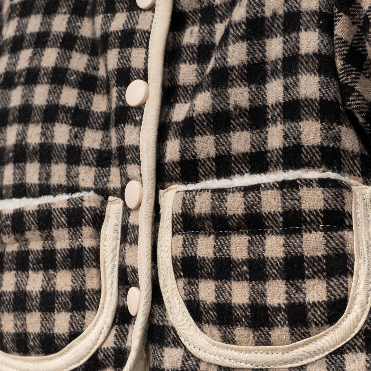 Baby Checkered Jacket | Soft Lined Long Sleeve Outerwear