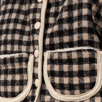 Baby Checkered Jacket | Soft Lined Long Sleeve Outerwear