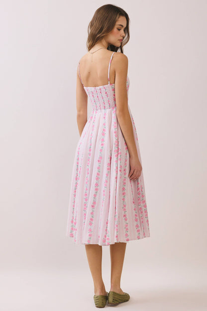 Floral Print Empire Waist Dress