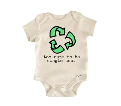 Recycling Go Green Earth Newborn Baby Onesie® Bodysuit