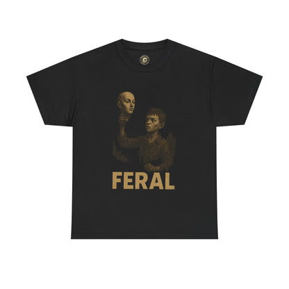 FERAL Mannequin Head T-Shirt – Vintage Post-Apocalyptic Graphic Tee | Gildan 5000 Cotton Shirt