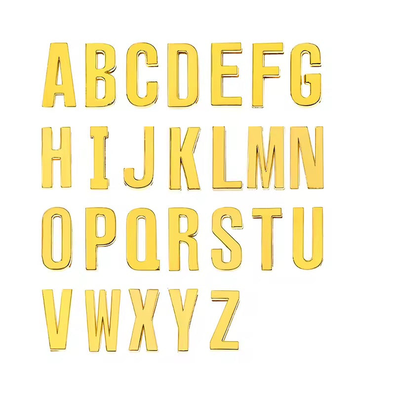 Scarf Slide Letters – 30mm – 14K Gold Non Tarnish