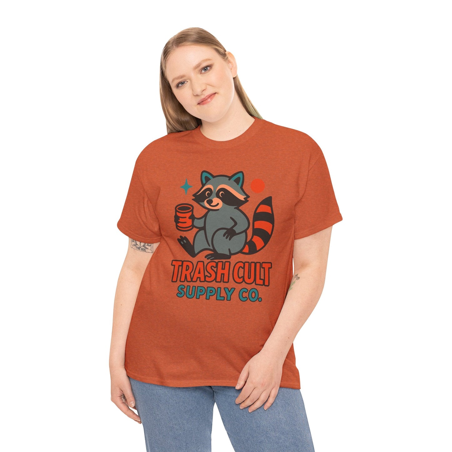 Trash Cult Supply Co. Unisex Heavy Cotton Tee, Eco-Friendly Tee, Gift for Raccoon Lovers, Cute Graphic T-Shirt, Trendy Streetwear, [...]
