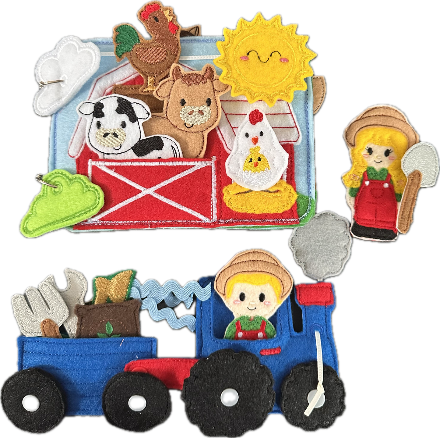 Interactive Farm Animal Quiet Book, Finger Puppet Activity Book for
Kids, Teacher Educational Tool