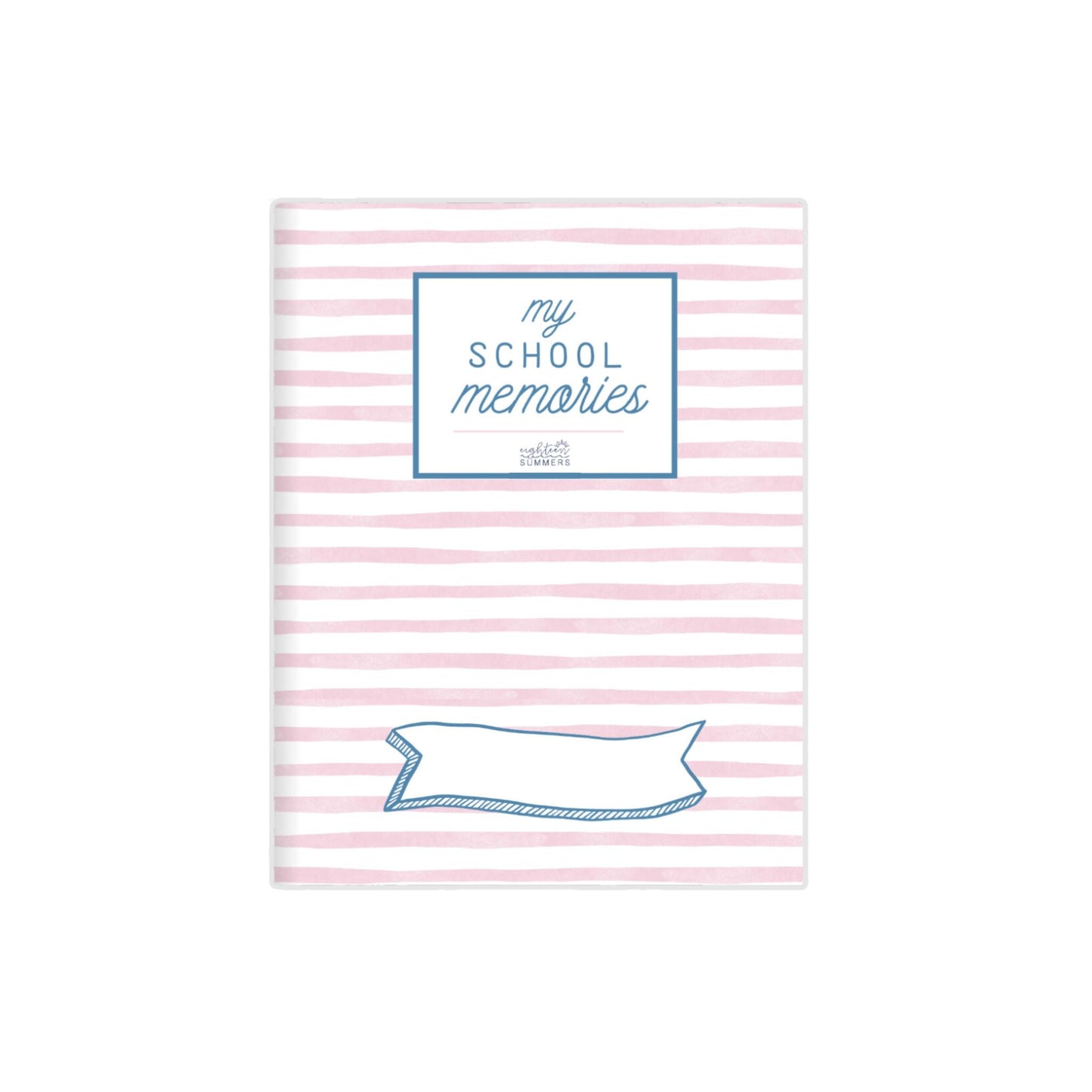 Blush Stripes School Memory Journal