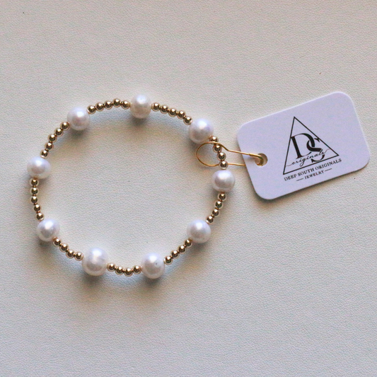 Katie Bracelet - Gold Filled Beaded Bracelet - 14k Gold Filled