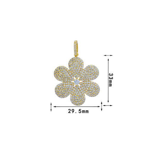 Dazzle Bloom Charm - 14k Gold Plated