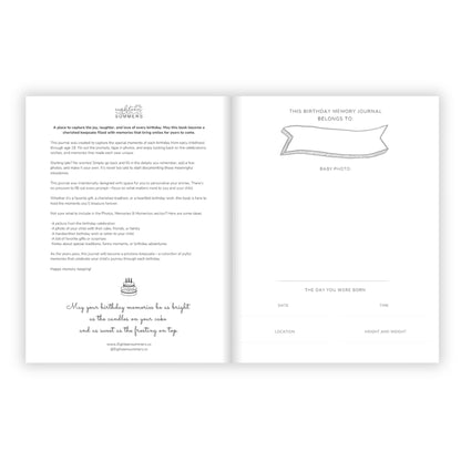 Birthday Memory Book- Blue Wave