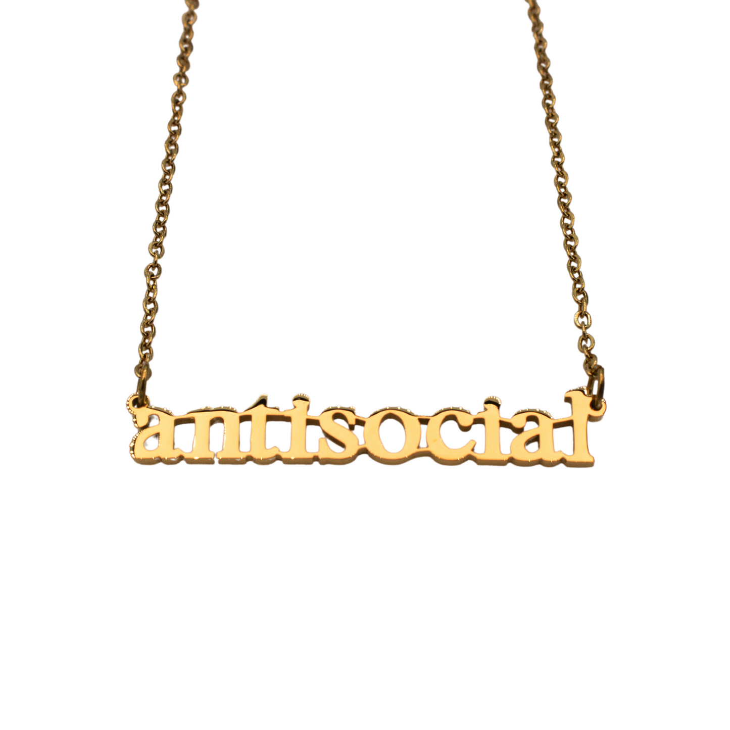 Antisocial Cutout Necklace