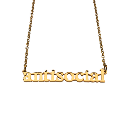 Antisocial Cutout Necklace