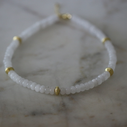 Elizabeth Gemstone Necklace and Bracelet Set - 4 Color Options - Stainless Steel