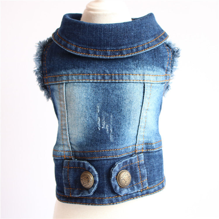 Denim Jacket Jeans Pet Vest