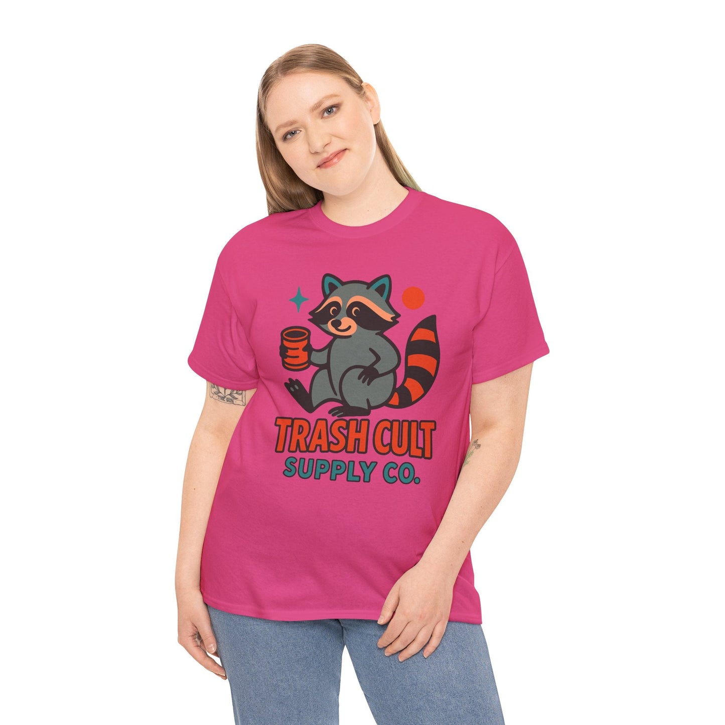 Trash Cult Supply Co. Unisex Heavy Cotton Tee, Eco-Friendly Tee, Gift for Raccoon Lovers, Cute Graphic T-Shirt, Trendy Streetwear, [...]