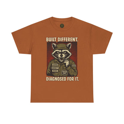Built Different Diagnosed For It Military Raccoon Shirt – Gildan 5000