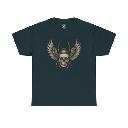 Winged Skull Scarab Shirt – Dark Gothic Beetle Graphic Tee – Gildan 5000 Unisex
