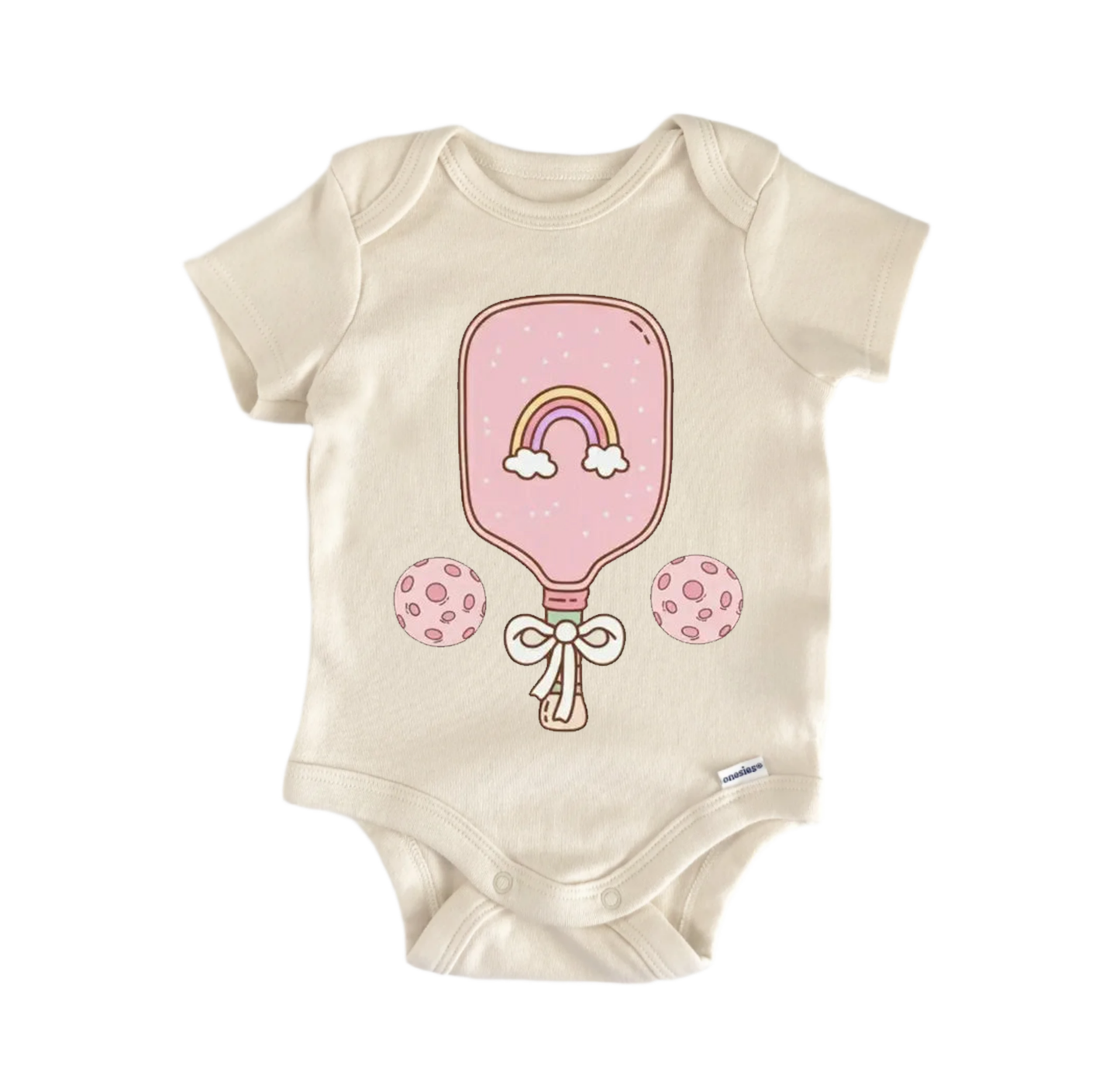 Pickleball Paddle Pink Newborn Baby Onesie® Bodysuit