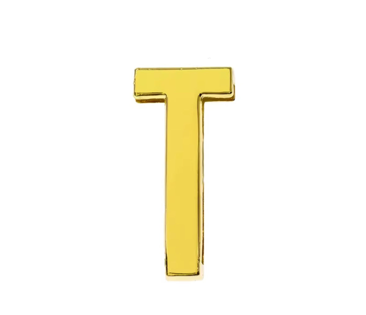 Scarf Slide Letters – 30mm – 14K Gold Non Tarnish