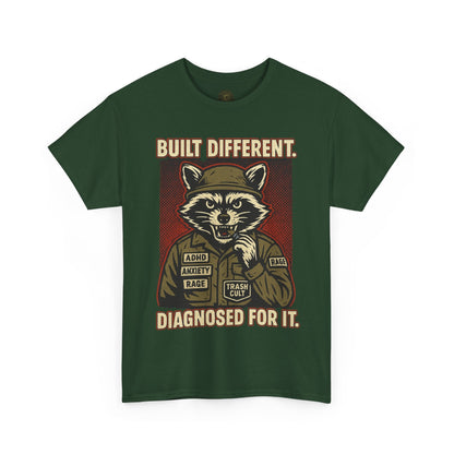 Built Different Diagnosed For It Military Raccoon Shirt – Gildan 5000