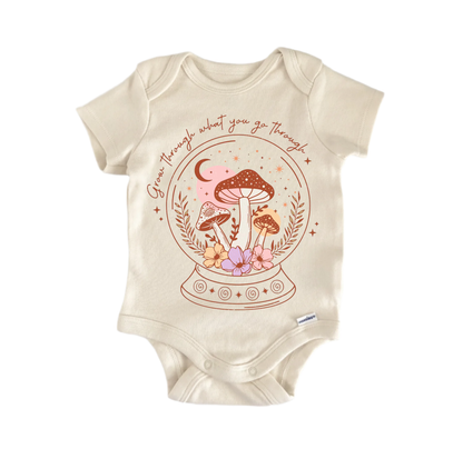 Grow Through Mushroom Newborn Baby Onesie® Bodysuit