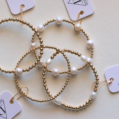 Callie Bracelet - Gold Filled Beaded Bracelet - 14k Gold Filled