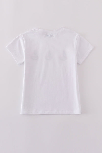 Premium Blue sailboat embroidery top