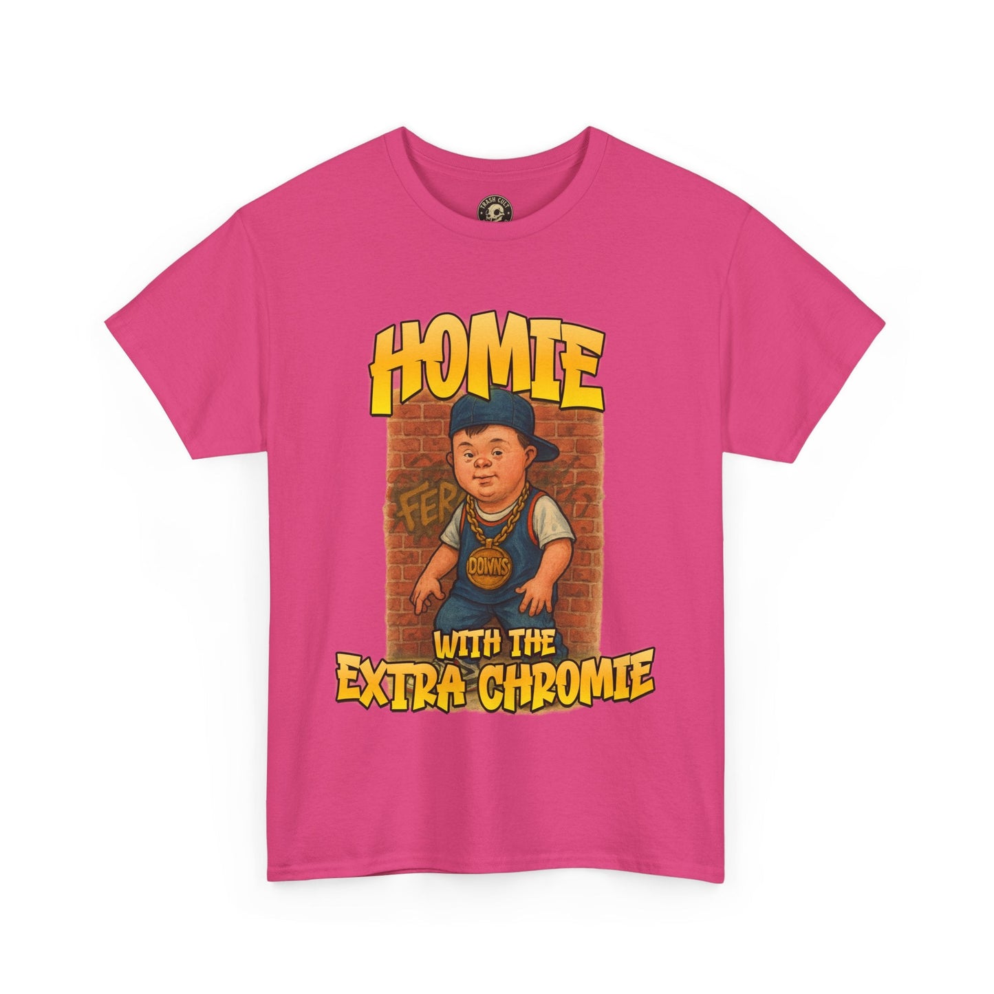 Homie with the Extra Chromie Shirt – Fun Supportive Tee for Down Syndrome Awareness – Gildan 5000