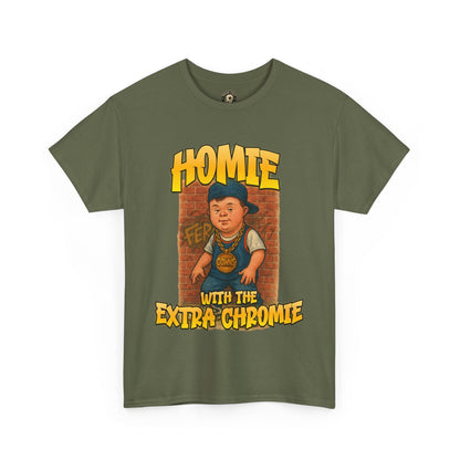 Homie with the Extra Chromie Shirt – Fun Supportive Tee for Down Syndrome Awareness – Gildan 5000
