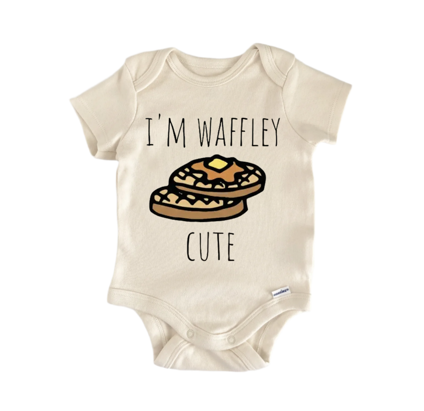 Waffle Breakfast Pancakes Newborn Baby Onesie® Bodysuit