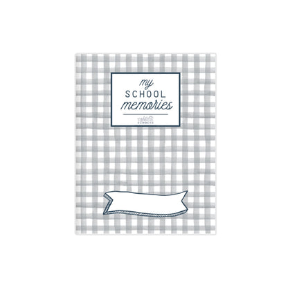 Timeless Gray Plaid School Memory Journal