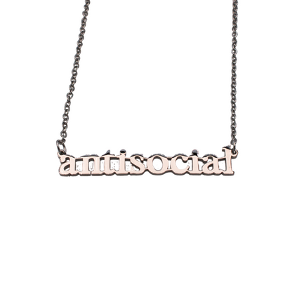 Antisocial Cutout Necklace