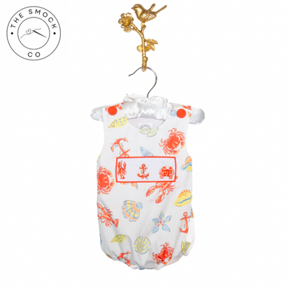 Nautical Beings Hand smocked Boy Bubble