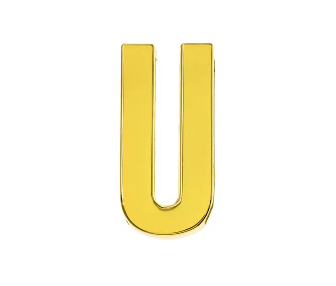 Scarf Slide Letters – 30mm – 14K Gold Non Tarnish