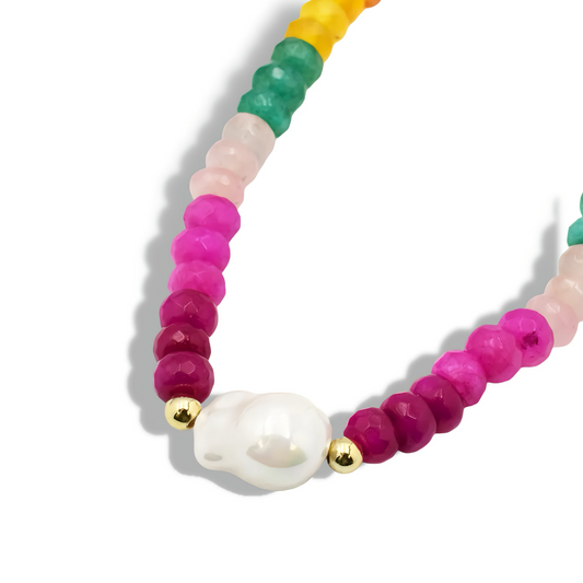 Colorful Gemstone with Pearl N41