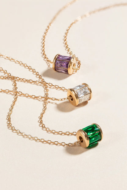 February Birthstone Precious Pendant Necklace