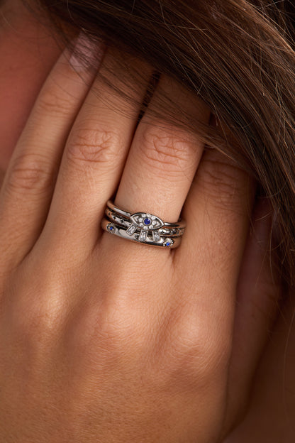 Evil Eye Stacking Ring Set of 3