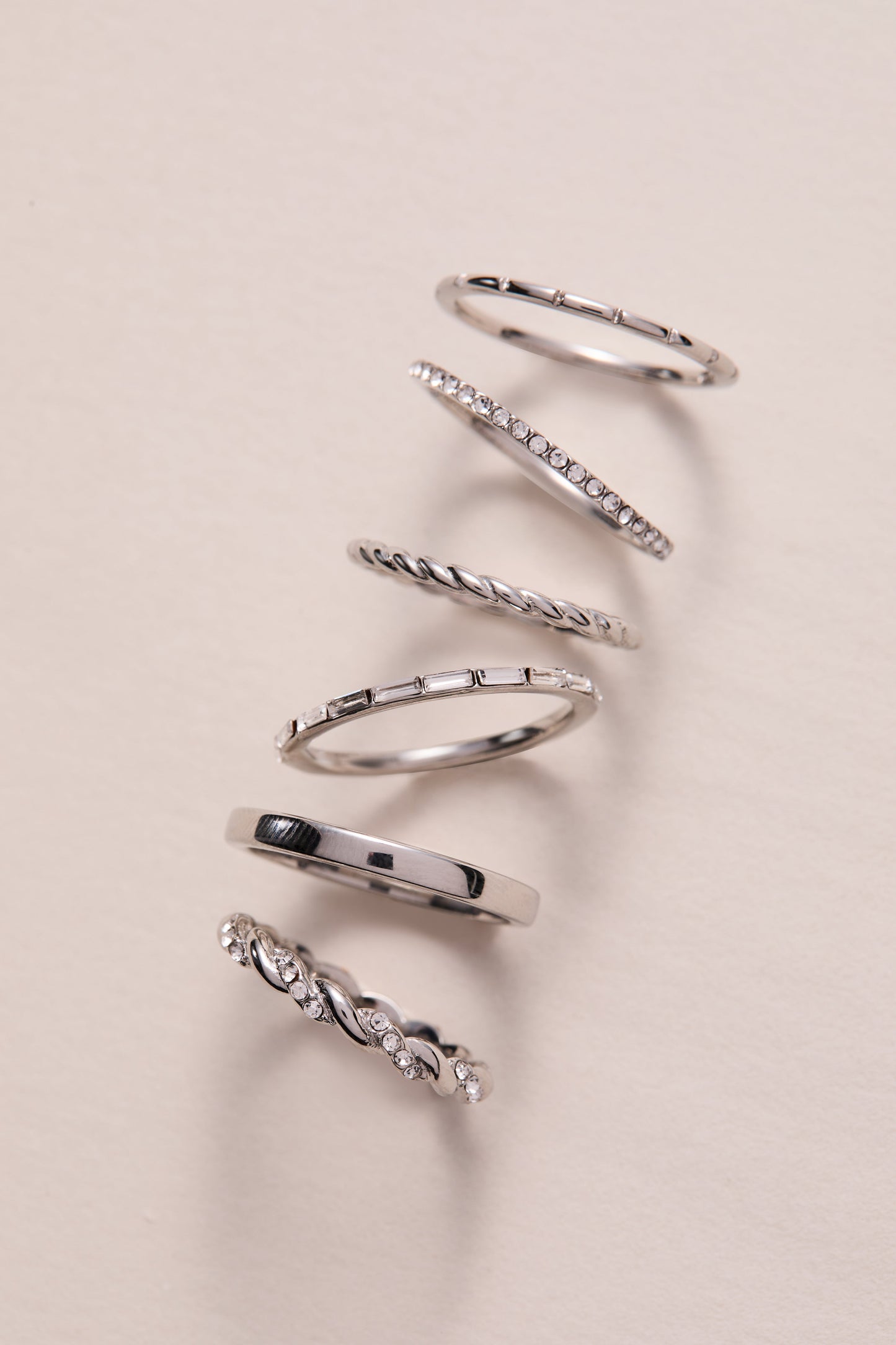 Baguette Stacking Ring Set of 3