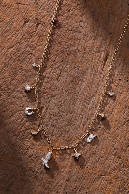 Cosmic Cowgirl Charm Necklace
