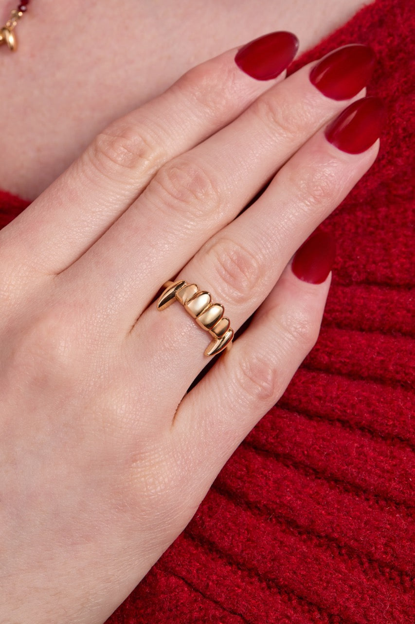 Vampire Teeth Fangs Ring