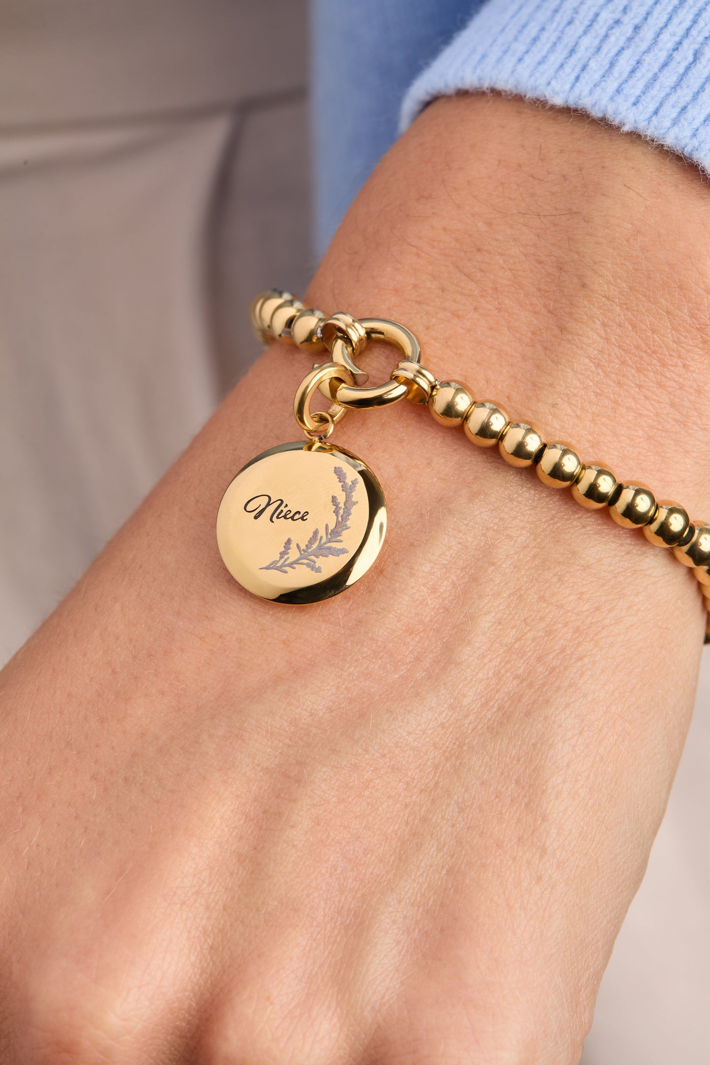 Niece Lavender Disc Charm