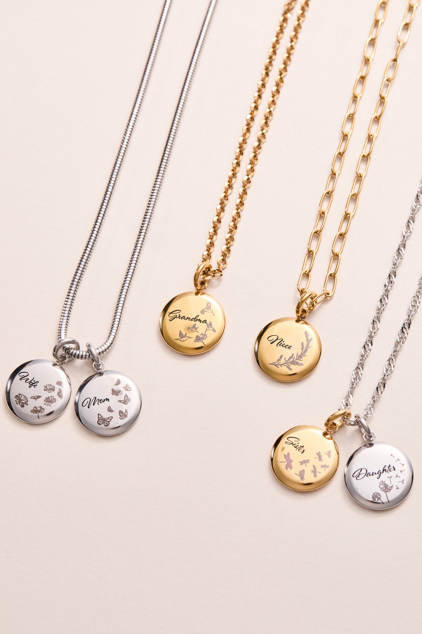 Mom Butterfly Disc Charm