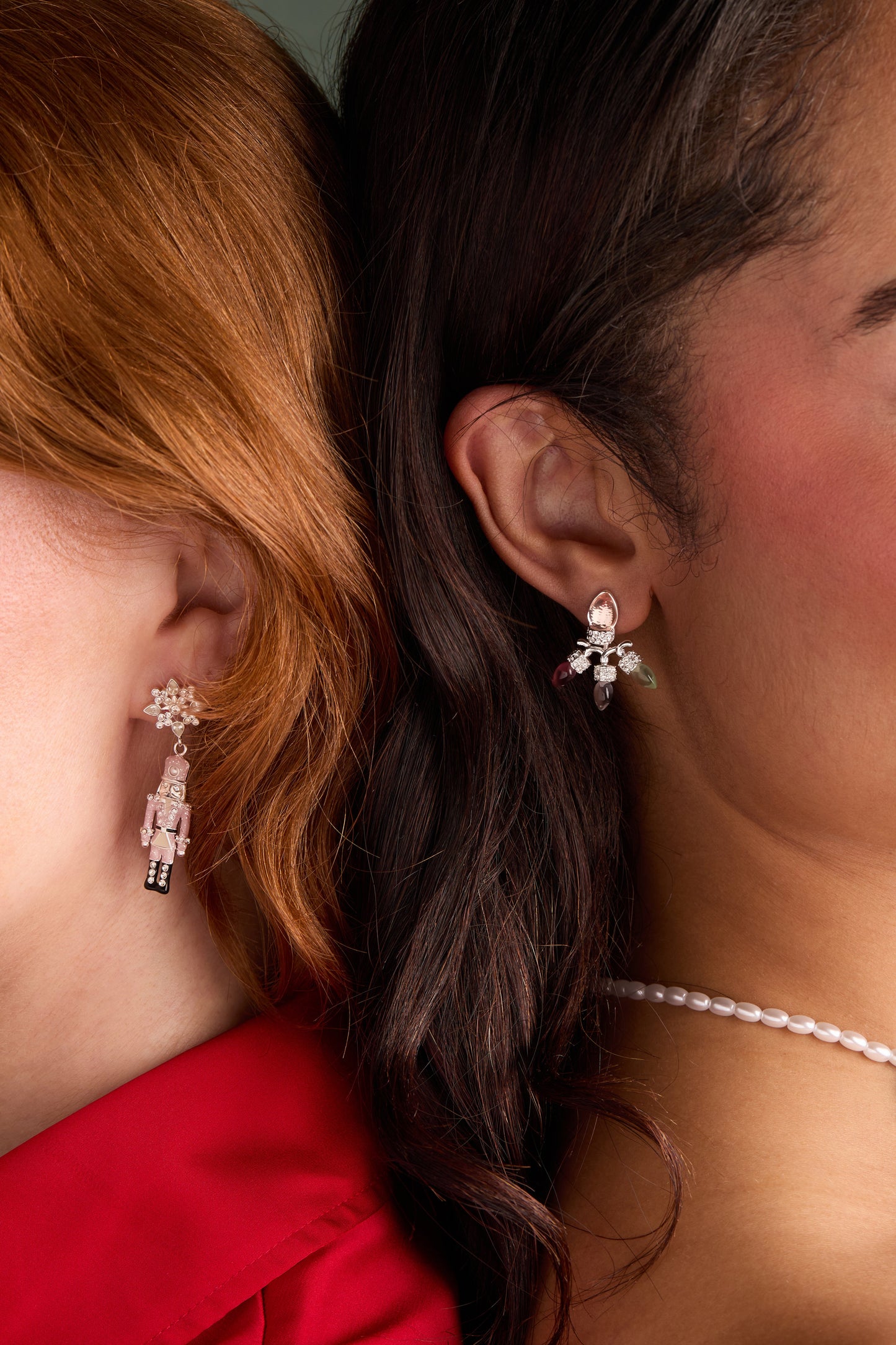 Christmas Muted Light Bulb Jacket Earrings