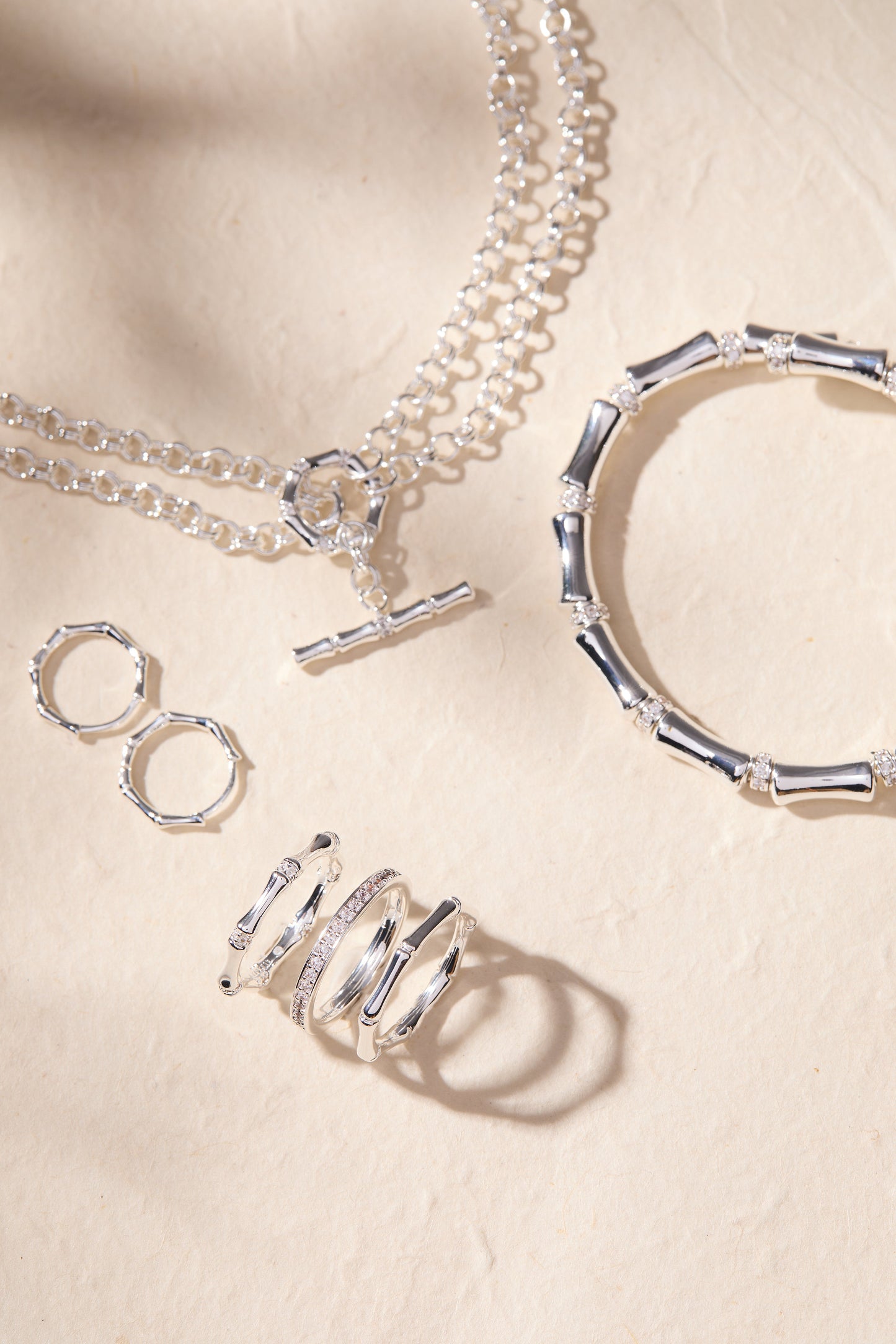 Bamboo Trio Ring Set